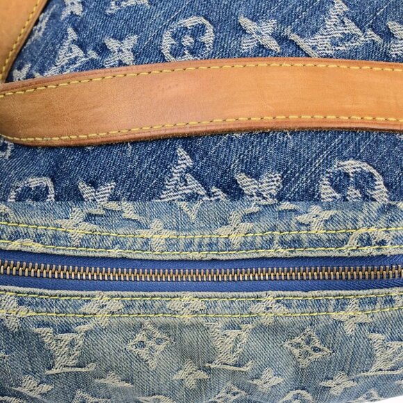 LOUIS VUITTON Buggy GM Shoulder Bag Monogram Denim Leather Blue M95048 25SJ587 - Picture 3 of 15